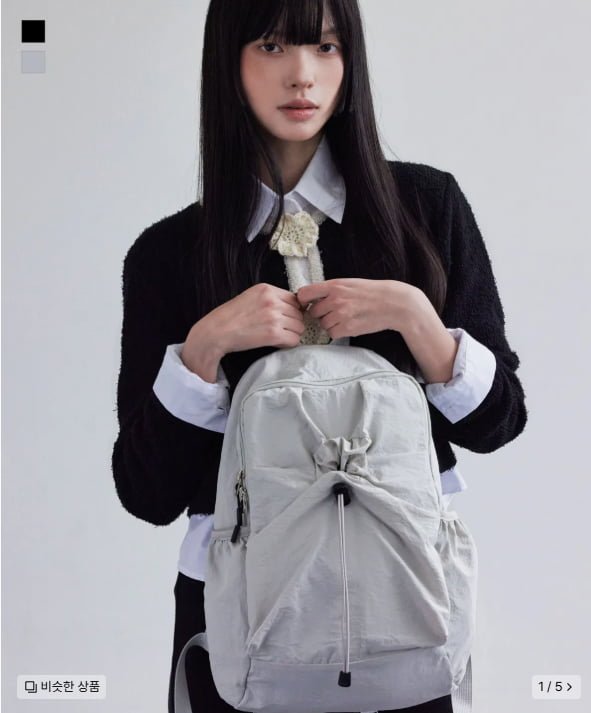 [무신사] 클래식 셔링 나일론 백팩 (25,000원/무료)2