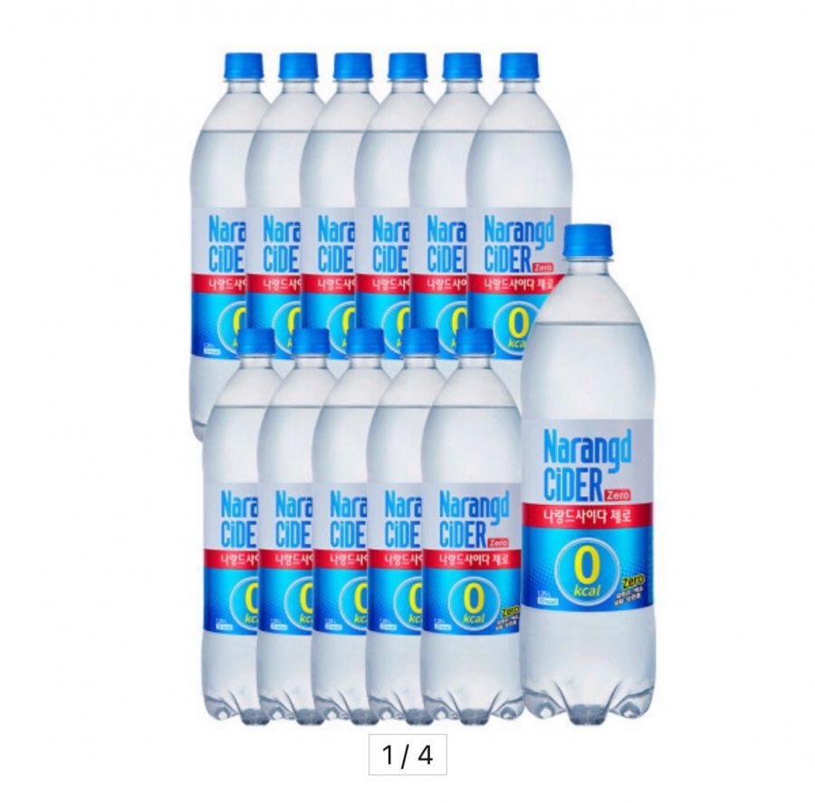 [옥션] 나랑드 사이다 제로 1.25L 12개 외 24개 (유클 10,000원/무료)9