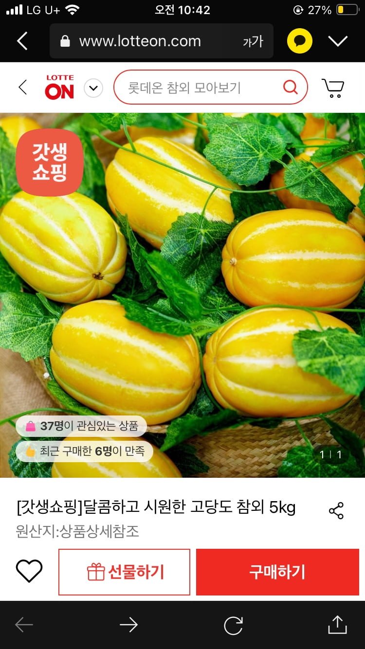 [롯데온]달콤하고 시원한 고당도 참외 5kg 로얄과(12,900원/무료)27