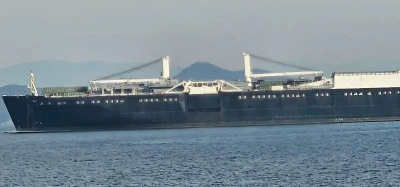 고성.진해만..미해군 사전배치전단 전략수송함?